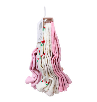 Thumbnail 3: Biz & Bean Toddler Girls 10 Pk Non-Slip Ankle Socks 