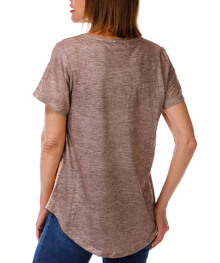 Thumbnail 2: ONE WORLD Women's Short Sleeve Harvest Pumpkin Top 