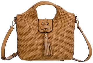 Thumbnail 1: TOMMY BAHAMA Tassel Tab Woven Shoulder Bag 