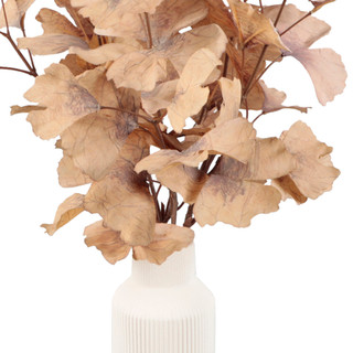 Thumbnail 2: FLORA BUNDA 20" Maple Leaves Arrangement in Ivory Ceramic Vasev 
