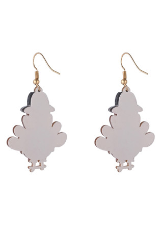 Thumbnail 2: UNCAS Vintage Thanksgiving Turkey Drop Earrings 