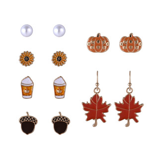 Thumbnail 1: UNCAS 6 Pk Harvest Motif Stud Earrings 