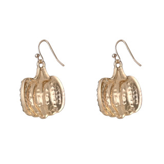 Thumbnail 2: UNCAS Halloween Crystal Pumpkin Drop Earrings 