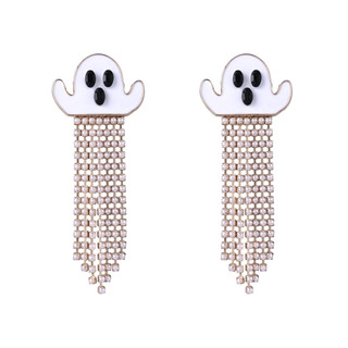 Thumbnail 1: UNCAS Halloween Crystal Ghost Drop Earrings 