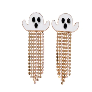 Thumbnail 1: UNCAS Halloween Crystal Ghost Drop Earrings 