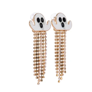 Thumbnail 3: UNCAS Halloween Crystal Ghost Drop Earrings 