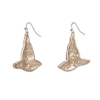 Thumbnail 2: UNCAS Halloween Purple Crystal Witch Hat Earrings 