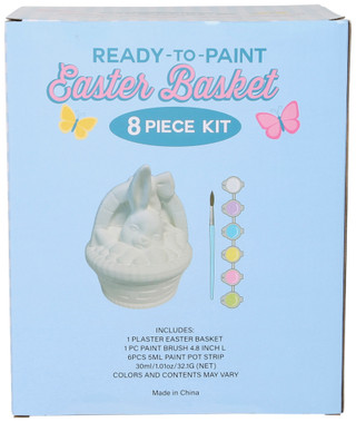 Thumbnail 2: 8 Pc Ready-to-Paint Easter Basket Kit 