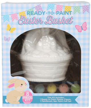 Thumbnail 1: 8 Pc Ready-to-Paint Easter Basket Kit 