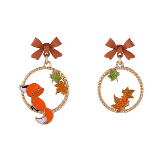 Thumbnail 1: UNCAS Harvest Fox Round Open Drop Earrings 