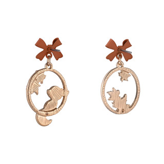 Thumbnail 2: UNCAS Harvest Fox Round Open Drop Earrings 