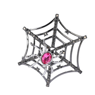 Thumbnail 1: UNCAS Halloween Black Spider Web Pin 