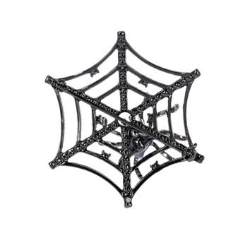 Thumbnail 3: UNCAS Halloween Black Spider Web Pin 