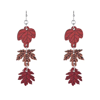 Thumbnail 1: UNCAS Harvest 3 Leaf Linear Earrings 