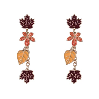 Thumbnail 1: UNCAS Harvest Fall Leaf Drop Earrings 