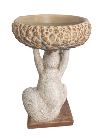 Thumbnail 2: Autumn Gatherings 10" Gold Woodgrain Squirrel Decorative Bowl 