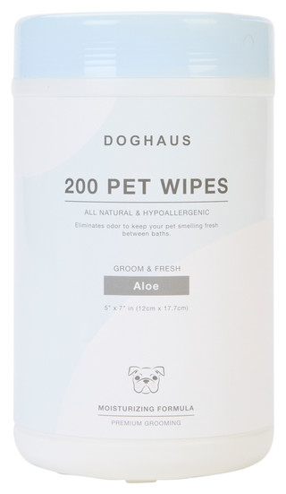 Thumbnail 1: DOG HAUS 200 Ct Aloe Pet Wipes 