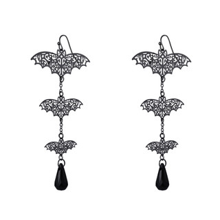 Thumbnail 2: UNCAS Halloween Bat Drop Earrings 
