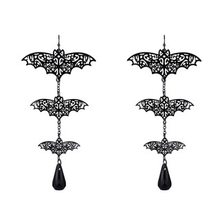 Thumbnail 1: UNCAS Halloween Bat Drop Earrings 