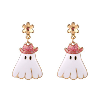 Thumbnail 1: UNCAS Halloween Cowboy Ghost Drop Earrings 