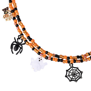 Thumbnail 3: UNCAS Halloween Beaded Charm Necklace and Earring Set 
