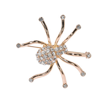 Thumbnail 1: UNCAS Halloween Crystal Spider Pin 