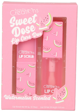 Thumbnail 1: BEAUTY CREATIONS 2 Pc Watermelon Scented Lip Scrub & Lip Oil Set 