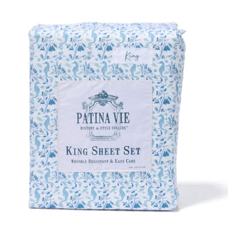 Thumbnail 1: PATINA VIE King 4 Pc Sheet Set 