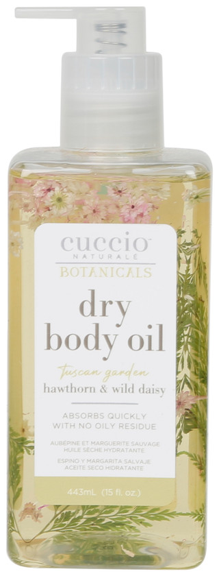Thumbnail 1: Cuccio 15 oz Hawthorn & Wild Daisy Dry Body Oil  