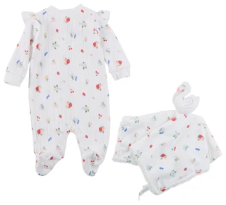 Thumbnail 3: DREAMGRO Baby Girls 2 Pc Footed Sleeper Set 