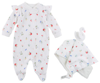 Thumbnail 1: DREAMGRO Baby Girls 2 Pc Footed Sleeper Set 