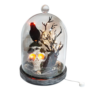 Thumbnail 1: Magical Season  LED Raven Skeleton Cloche 