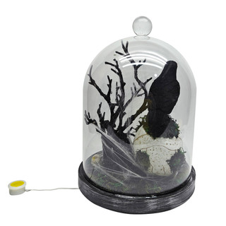 Thumbnail 4: Magical Season  LED Raven Skeleton Cloche 
