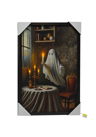 Thumbnail 2: Magical Season 18" x 24" LED Framed Haunted House Wall Art 