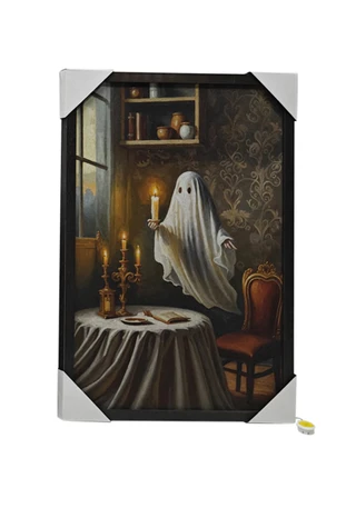 Thumbnail 6: Magical Season 18" x 24" LED Framed Haunted House Wall Art 