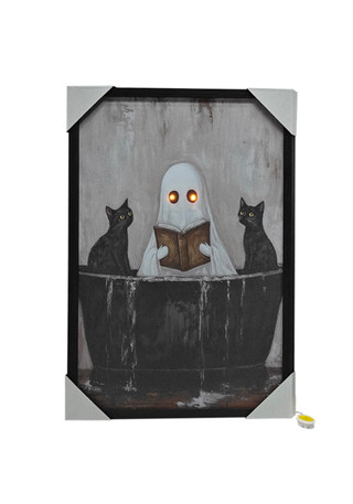 Thumbnail 3: Magical Season 18" x 24" LED Framed Haunted House Wall Art 