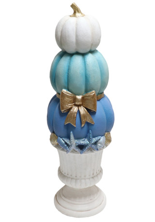 Thumbnail 1: Magical Season 38" MGO 3-Stack Coastal Pumpkin Topiary 