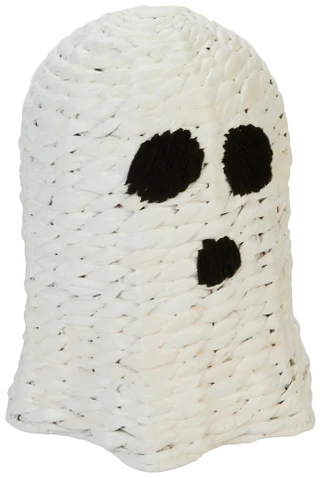 Thumbnail 1: Caribbean Joe 14" White Woven Ghost Halloween Decoration 