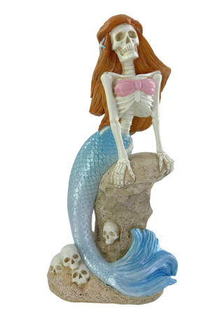 Thumbnail 1: Magical Season 15" Resin Skeleton Mermaid Figurine 