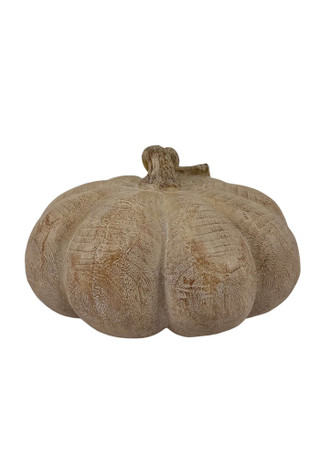 Thumbnail 1: Autumn Gatherings 11" Resin Woodgrain Pumpkin Tabletop Decor 