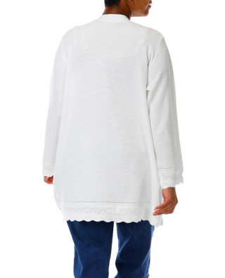 Thumbnail 2: ADRIENNE VITTADINI Women's Plus Scallop Edge Open Cardigan 