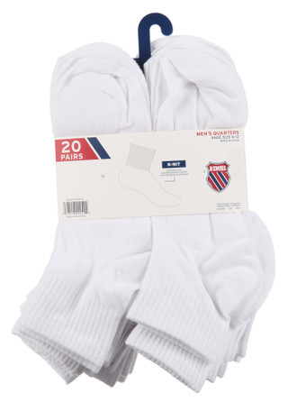 Thumbnail 2: K-Swiss Men's 20 Pk Quarter Crew Socks 