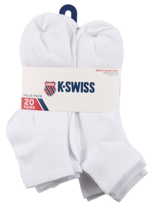 Thumbnail 1: K-Swiss Men's 20 Pk Quarter Crew Socks 