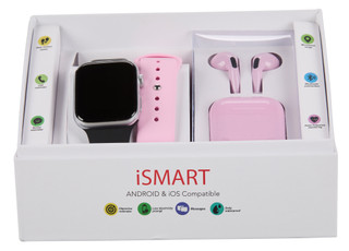 Thumbnail 1: Ismart 4 Pc Smart Watch & Earbuds Set for Android & iOS 