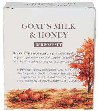 Thumbnail 2: Olivia Care 3 Pk Goat's Milk & Honey Bar Soap Set with Shea Butter 