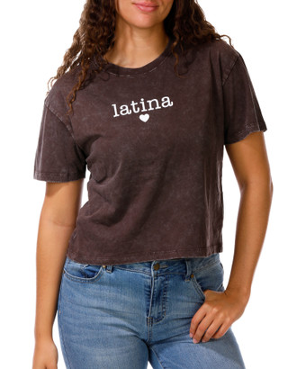 Thumbnail 1: Vintage threadz Juniors Latina Crop Tee  