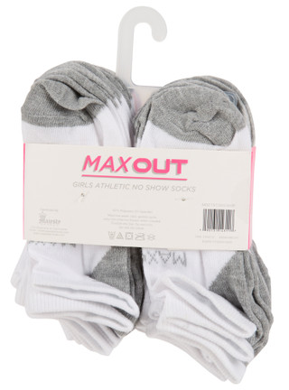 Thumbnail 2: Maxout 20 Pk Girls Athletic No Show Socks 