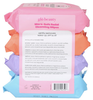 Thumbnail 2: Glo Beauty 4 Pk Assorted Facial Cleansing Wipes 