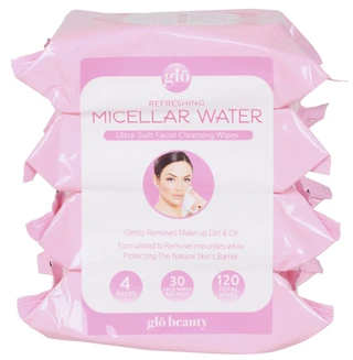 Thumbnail 1: Glo Beauty 4 Pk Ultra-Soft Micellar Water Facial Cleansing Wipes 