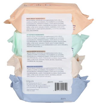 Thumbnail 2: Spa Life 4 Pk Assorted Facial Cleansing Wipes 